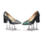 Pantofi dama din piele naturala - Verde Straveziu - A9 VS