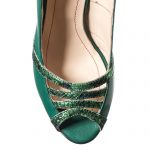Sandale dama din piele naturala - Verde Sarpe Verde - 024 VSV