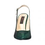 Sandale dama din piele naturala - Verde Sclipici - 269 VSC