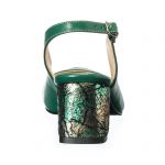 Sandale dama din piele naturala - Verde Straveziu - A55 VST