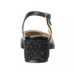 Sandale dama din piele naturala - Negru Floricele - A77 NF