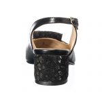 Sandale dama din piele naturala - Negru cu Floricele - A85 NF