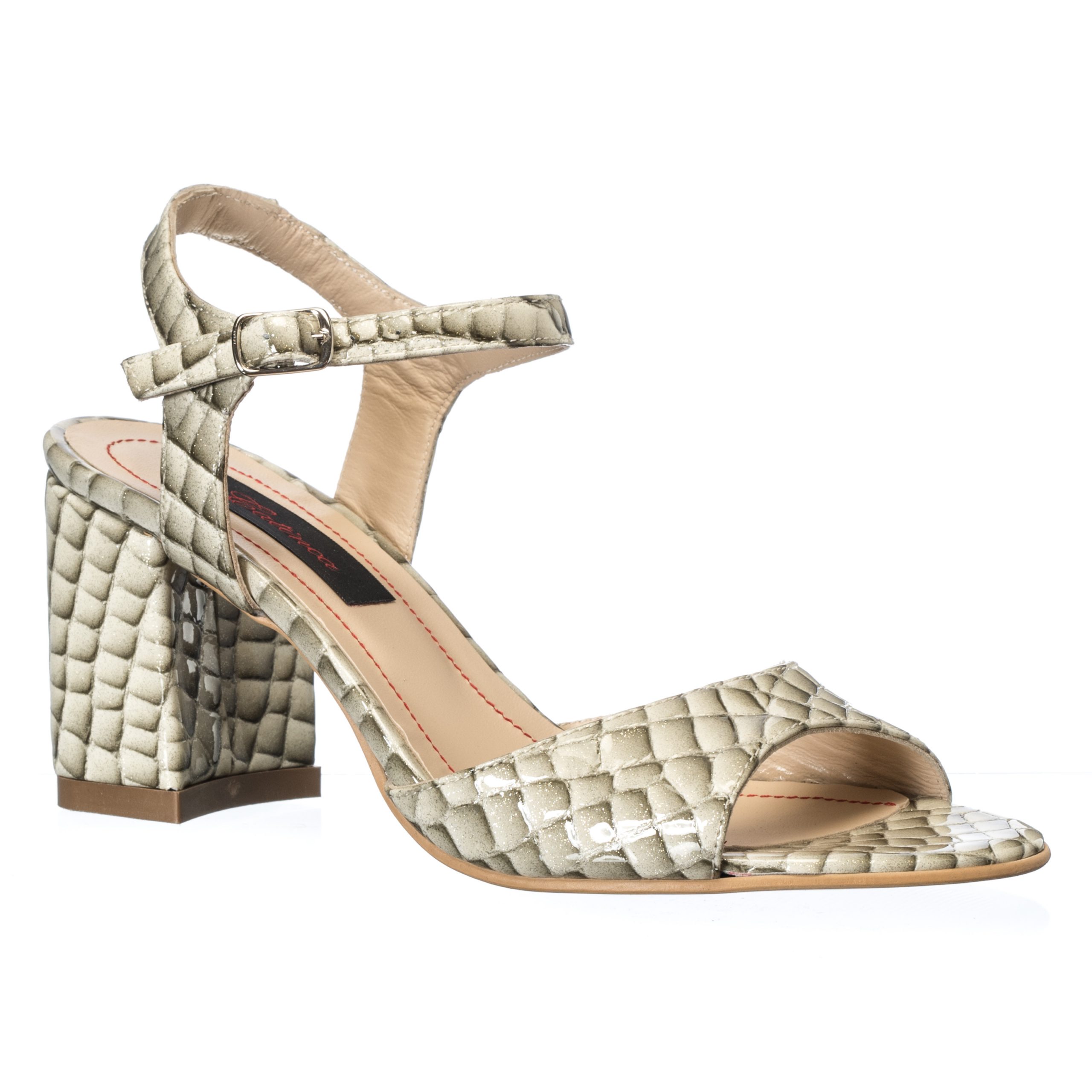 Sandale dama din piele naturala - Gri Croco - S15 GC Sandale dama din piele naturala - Gri Croco - S15 GC