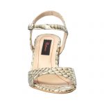 Sandale dama din piele naturala - Gri Croco - S15 GC