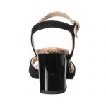 Sandale dama din piele naturala - Negru Antilopa + Sarpe Galben - S15 NASG