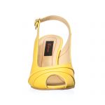 Sandale dama din piele naturala - Galben Box - R9 GB