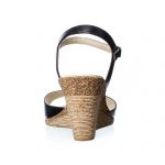 Sandale dama din piele naturala - Negru - P14 N