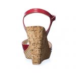 Sandale dama din piele naturala - Rosu - P15 R