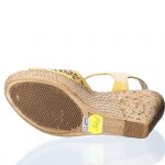 Sandale dama din piele naturala - Galben - P15 G