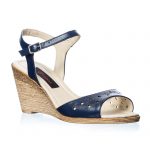 Sandale dama din piele naturala - Bleumarin - P16 BL