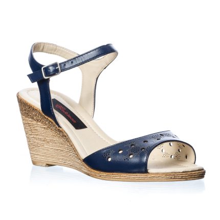 Sandale dama din piele naturala - Bleumarin - P16 BL