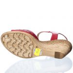 Sandale dama din piele naturala - Rosu - P16 R