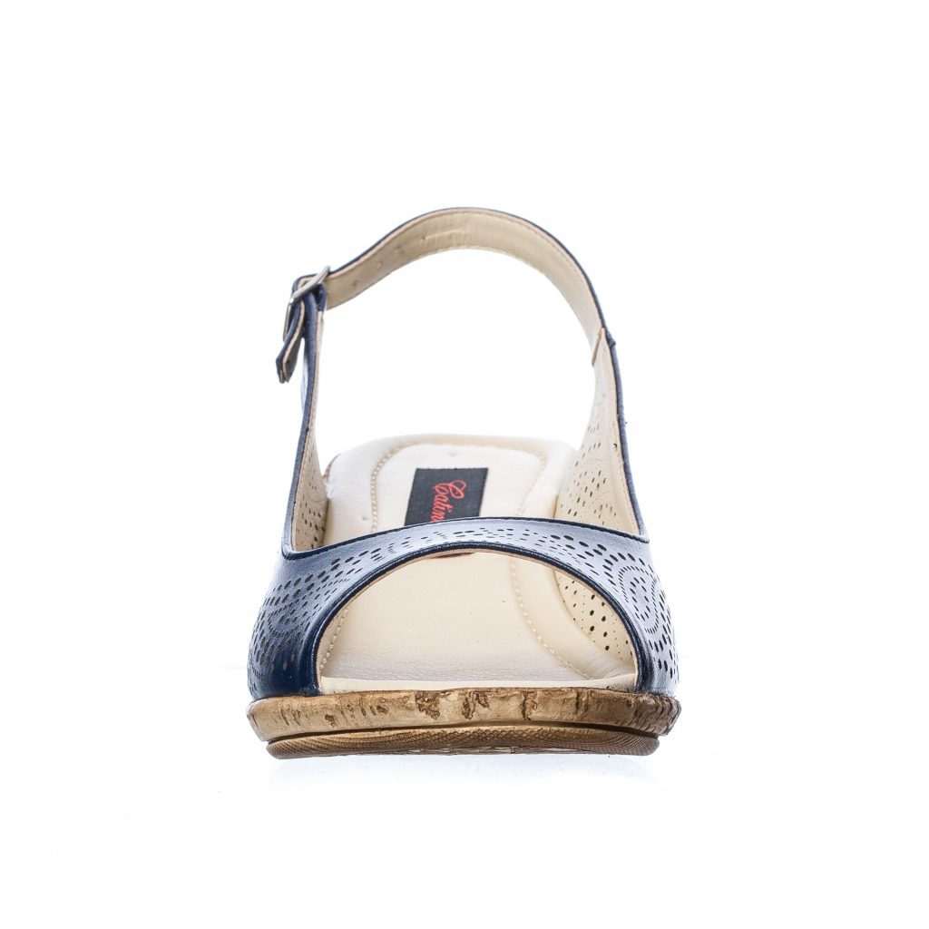 Sandale dama din piele naturala - Bleumarin - P27 BL