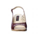 Sandale dama din piele naturala - Bordo - P28 BO