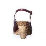 Sandale dama din piele naturala - Bordo - P28 BO