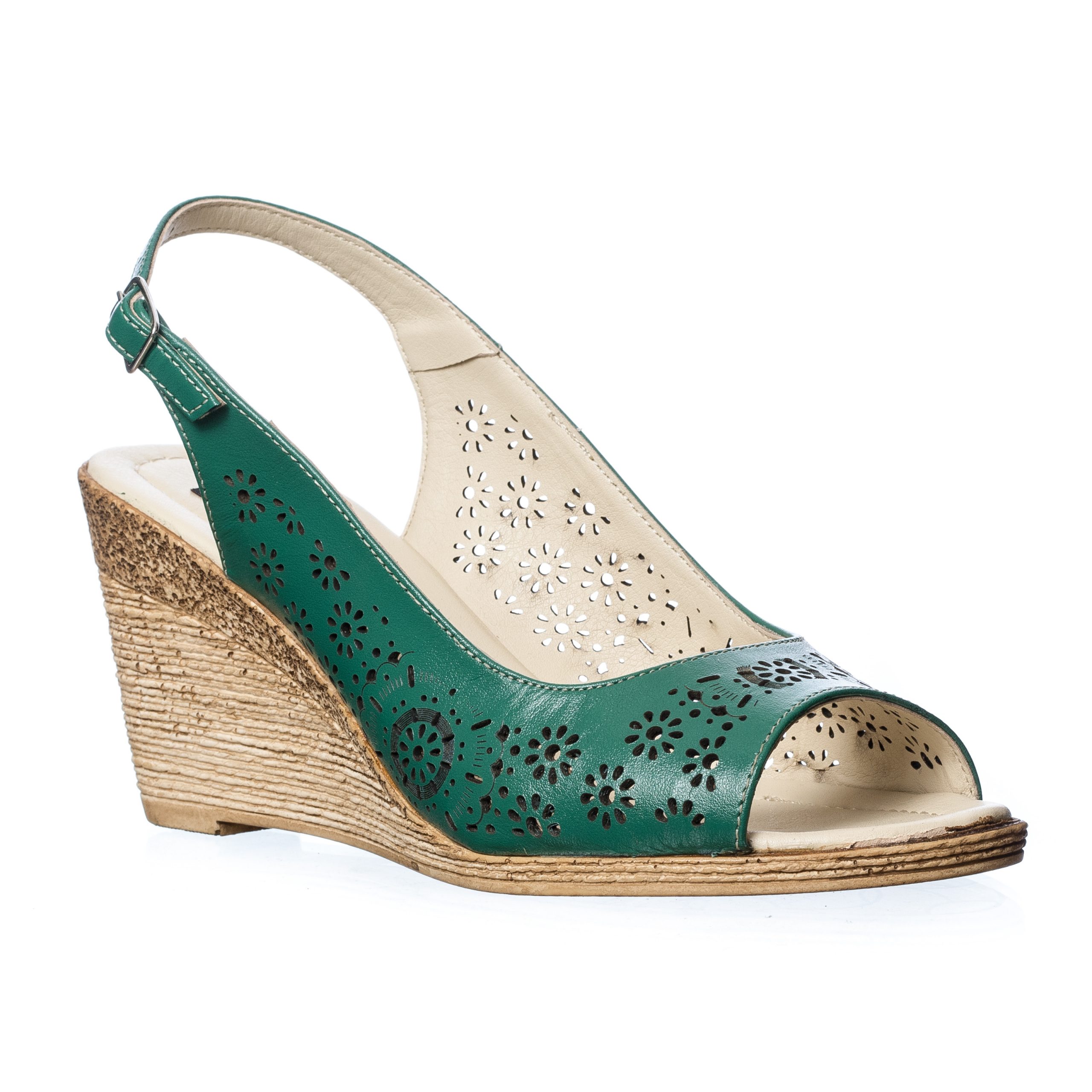 Sandale dama din piele naturala - Verde - P28 V Sandale dama din piele naturala - Verde - P28 V