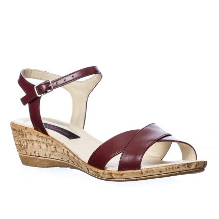 Sandale dama din piele naturala - Bordo - SP4 BO