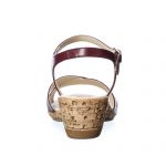 Sandale dama din piele naturala - Bordo - SP4 BO