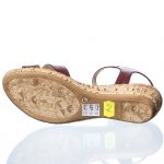Sandale dama din piele naturala - Bordo - SP4 BO