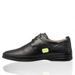Pantofi barbati din piele naturala - Negru Perforat - 650 NP