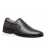 Pantofi barbati din piele naturala - Negru Perforat - 651 NP