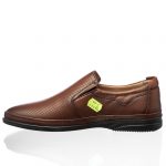 Pantofi barbati din piele naturala - Maro Perforat - 651 MP