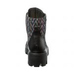 Bocanci dama din piele naturala - Negru Box Zig Zag- BC20 NBZZ