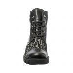 Bocanci dama din piele naturala - Negru Box Scris- BC20 NBS