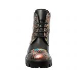 Bocanci dama din piele naturala - Negru Box Paun- BC20 NBP