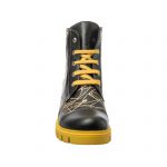 Bocanci dama din piele naturala - Negru Box Fir Auriu- BC20 NBFA