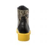 Bocanci dama din piele naturala - Negru Box Fir Auriu- BC20 NBFA