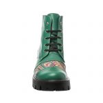 Bocanci dama din piele naturala - Verde Box Traditional - BC21 VBT