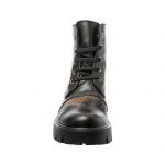 Bocanci dama din piele naturala - Negru Box Croco- BC21 NBC
