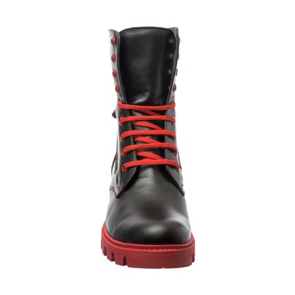 Bocanci dama din piele naturala -Negru Box Croco- BC22 NBC