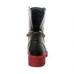 Bocanci dama din piele naturala -Negru Box Croco- BC22 NBC