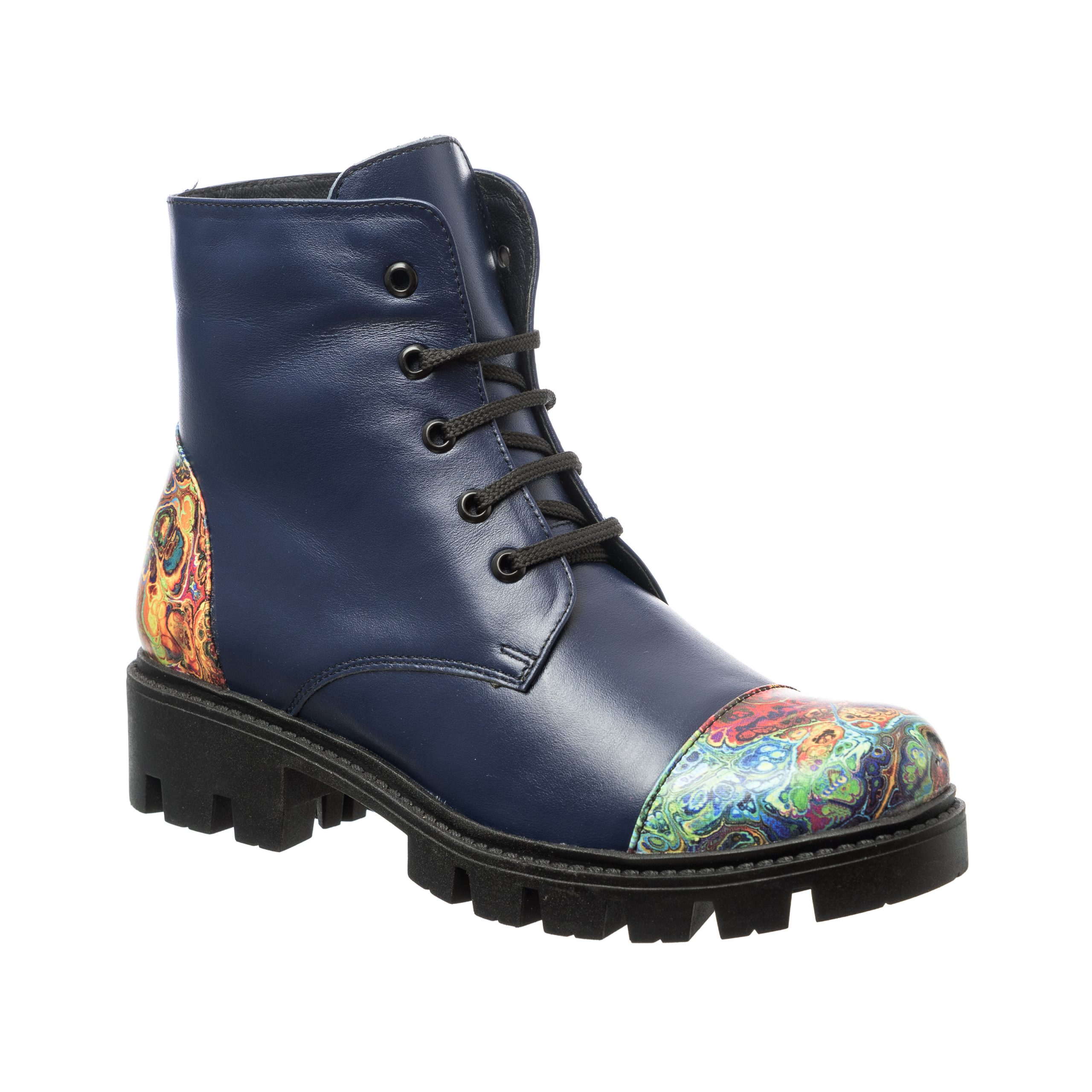 Bocanci dama din piele naturala - Blue Box Pictura- BC26 BBP Bocanci dama din piele naturala - Blue Box Pictura- BC26 BBP