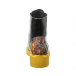 Bocanci dama din piele naturala - Negru Box Pictura- BC26 NBP