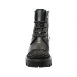 Bocanci dama din piele naturala - Negru Box Bilute Negru- BC26 NBBN