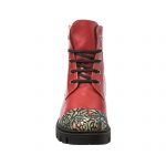 Bocanci dama din piele naturala - Rosu Box Trandafiri- BC26 RBT