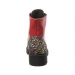 Bocanci dama din piele naturala - Rosu Box Trandafiri- BC26 RBT