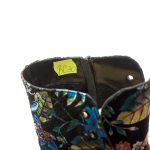 Bocanci dama din piele naturala - Negru Box Flori Noi- BC4 NBFN