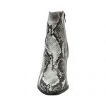 Ghete dama din piele naturala - Sarpe Alb Negru - GX31 SAN