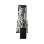 Ghete dama din piele naturala - Sarpe Alb Negru - GX31 SAN