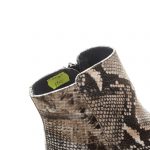 Ghete dama din piele naturala - Sarpe Alb Negru - GX31 SAN