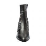 Ghete dama din piele naturala - Negru Box cu Lacrima - GX32 NBL