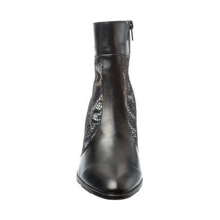 Ghete dama din piele naturala - Negru Box cu Lacrima - GX32 NBL