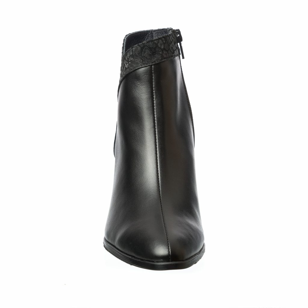 Ghete dama din piele naturala - Negru Box - GX44 NBP