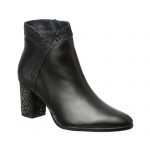 Ghete dama din piele naturala - Negru Box - GX44 NBP