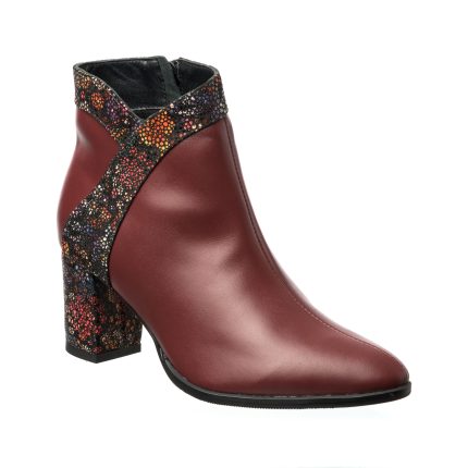 Ghete dama din piele naturala - Albastru Box cu Mozaic - GX44 ABM