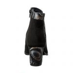 Ghete dama din piele naturala - Bordo Box cu Flori - GX44 BBF